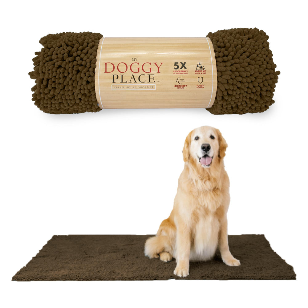 My Doggy Place Mud Mat marrón 60x36 atrapa agua y suciedad en la entrada