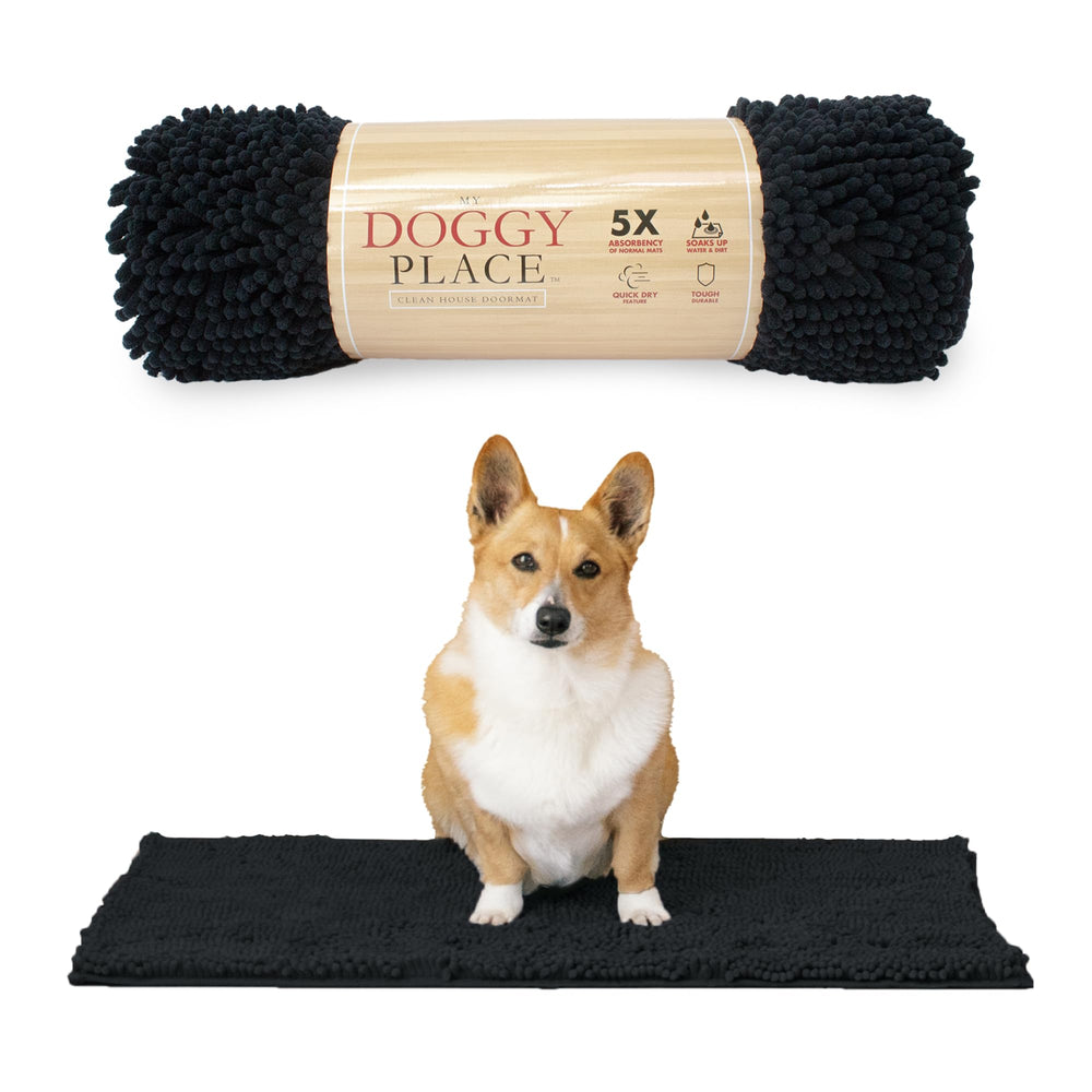 Tapete My Doggy Place Mat con absorcion-superior para mantener seco el suelo tras cada entrada.