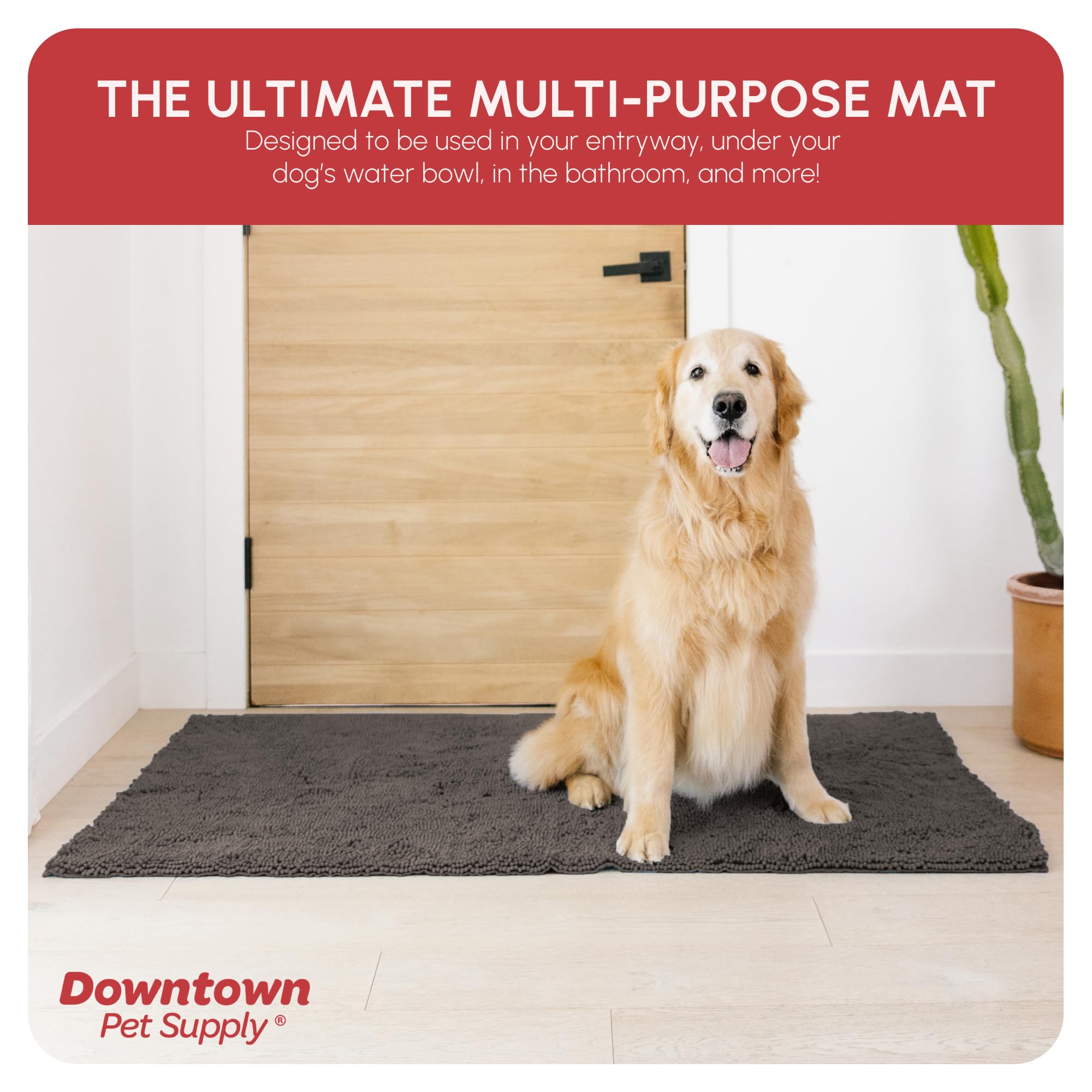 My Doggy Place Mud Mat fondo antideslizante brinda seguridad al caminar.