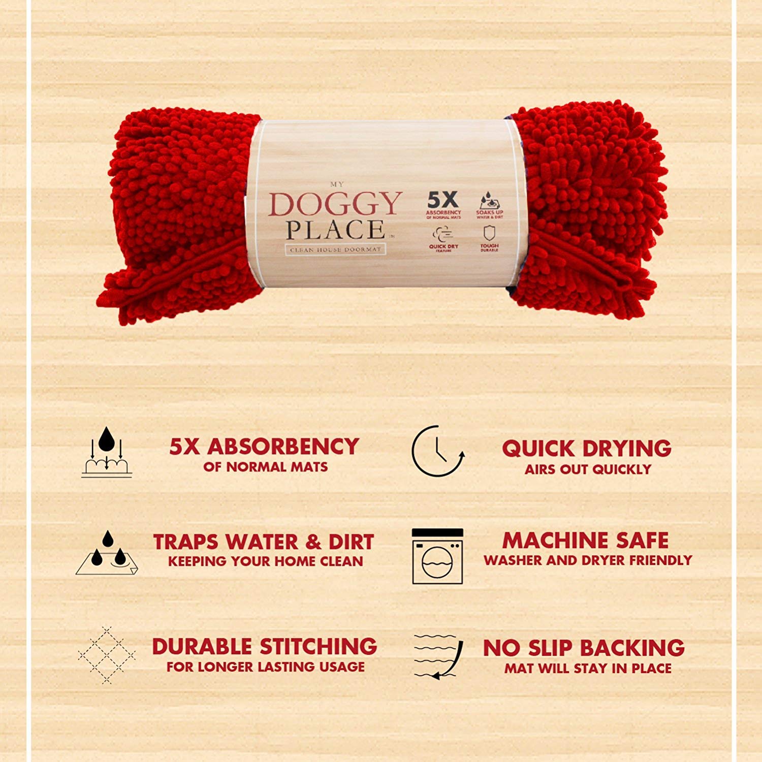 my-doggy-place mud mat secado rapido mantiene superficie seca rapidamente
