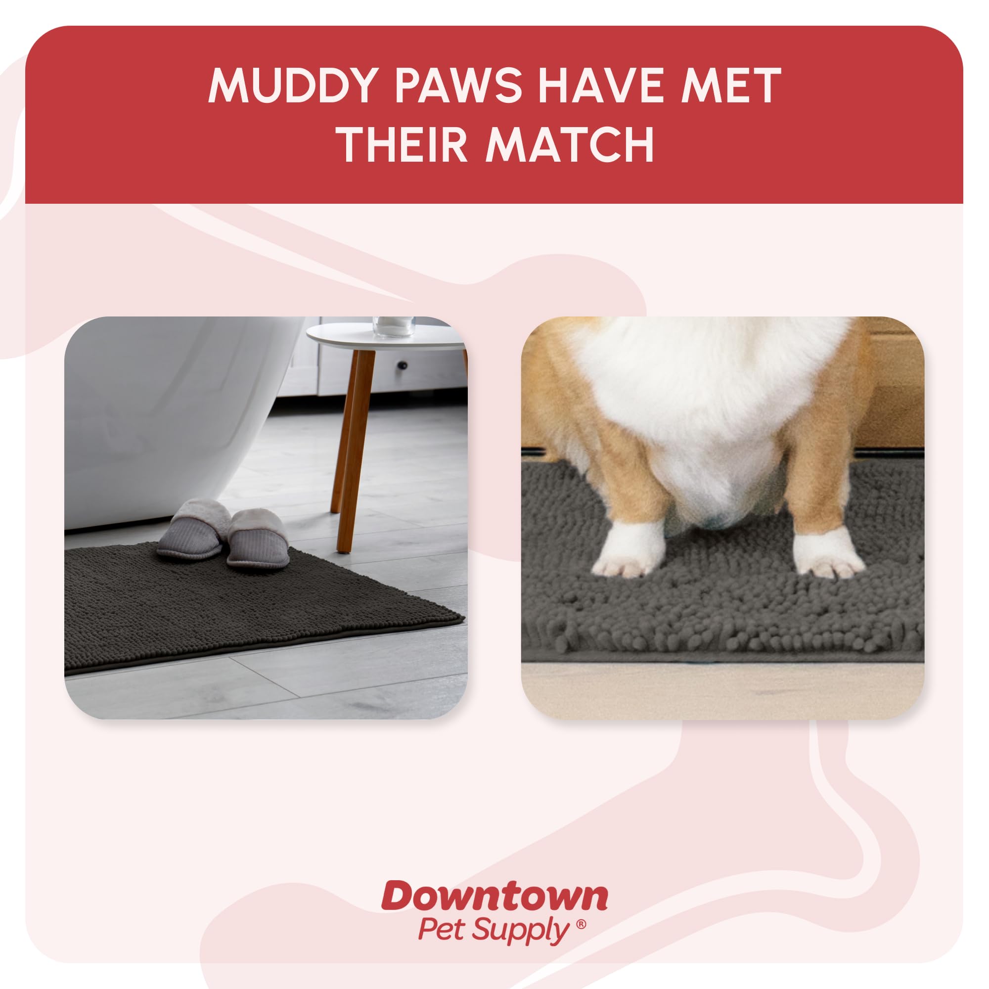 My Doggy Place Mud Mat es lavable a máquina y se seca rápido para uso diario