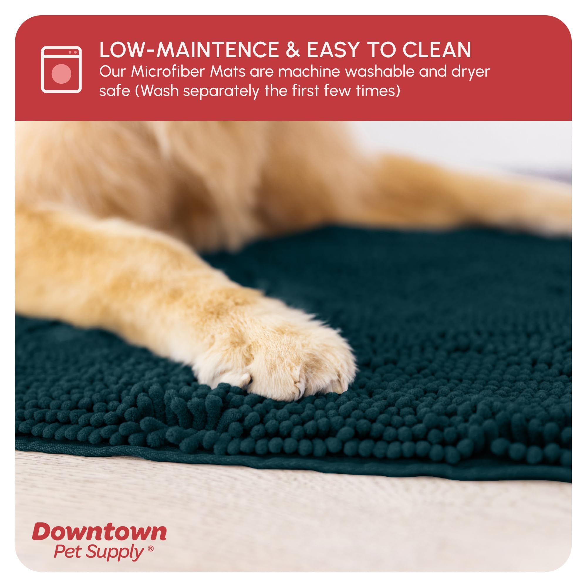 My Doggy Place Mud Mat Teal, lavable a máquina para limpieza rápida