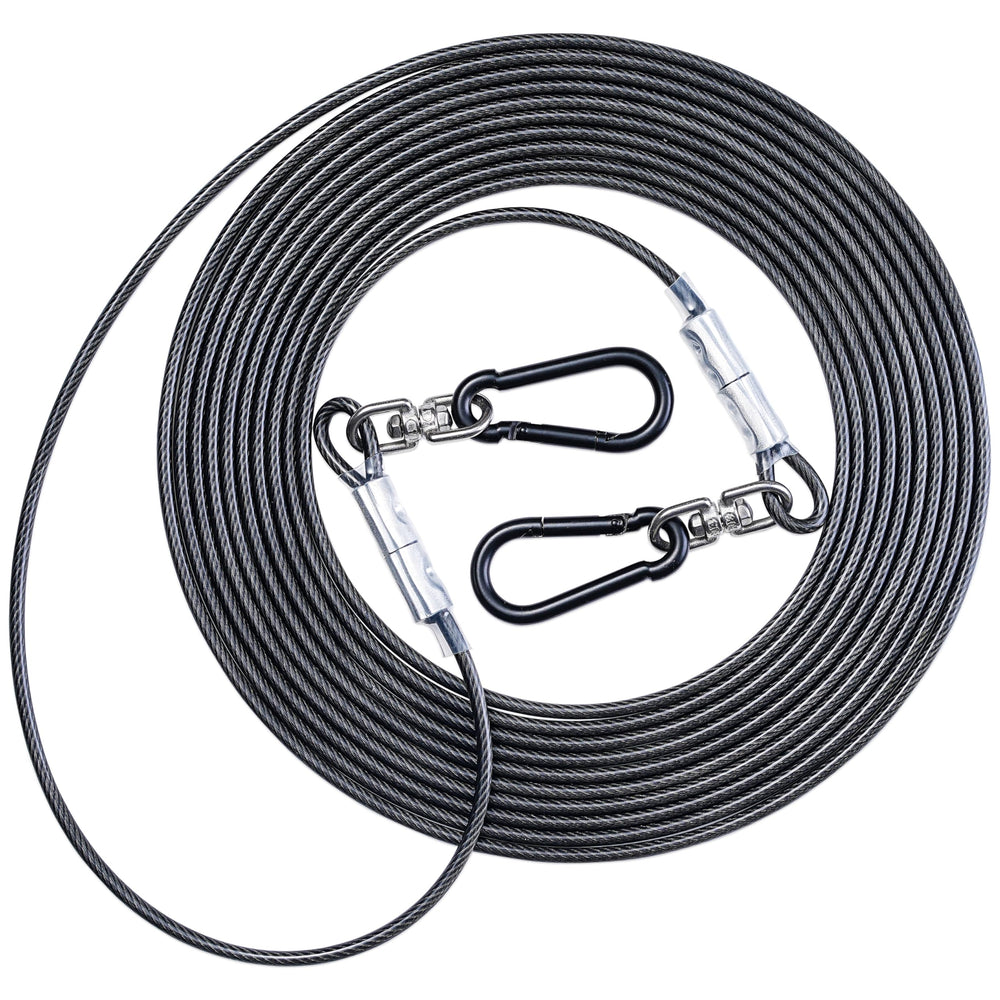 MYAXBD cable amarre perro 50 pies, libertad controlada al aire libre.
