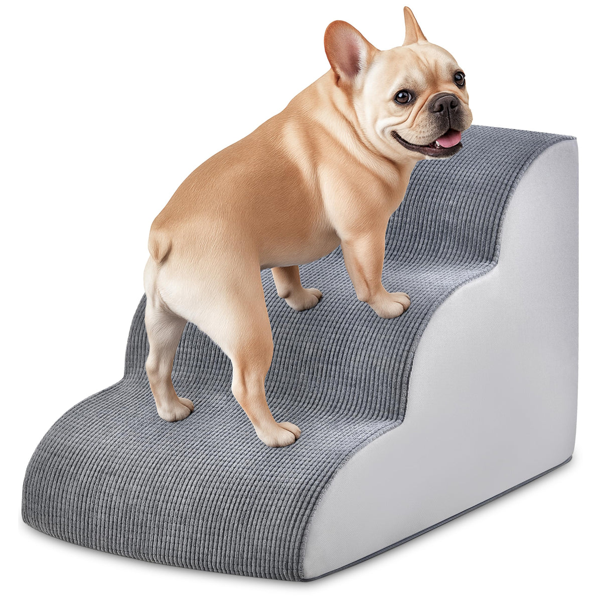 myaxbd escalera para perros de 3 pasos, ideal para subir a la cama con seguridad.