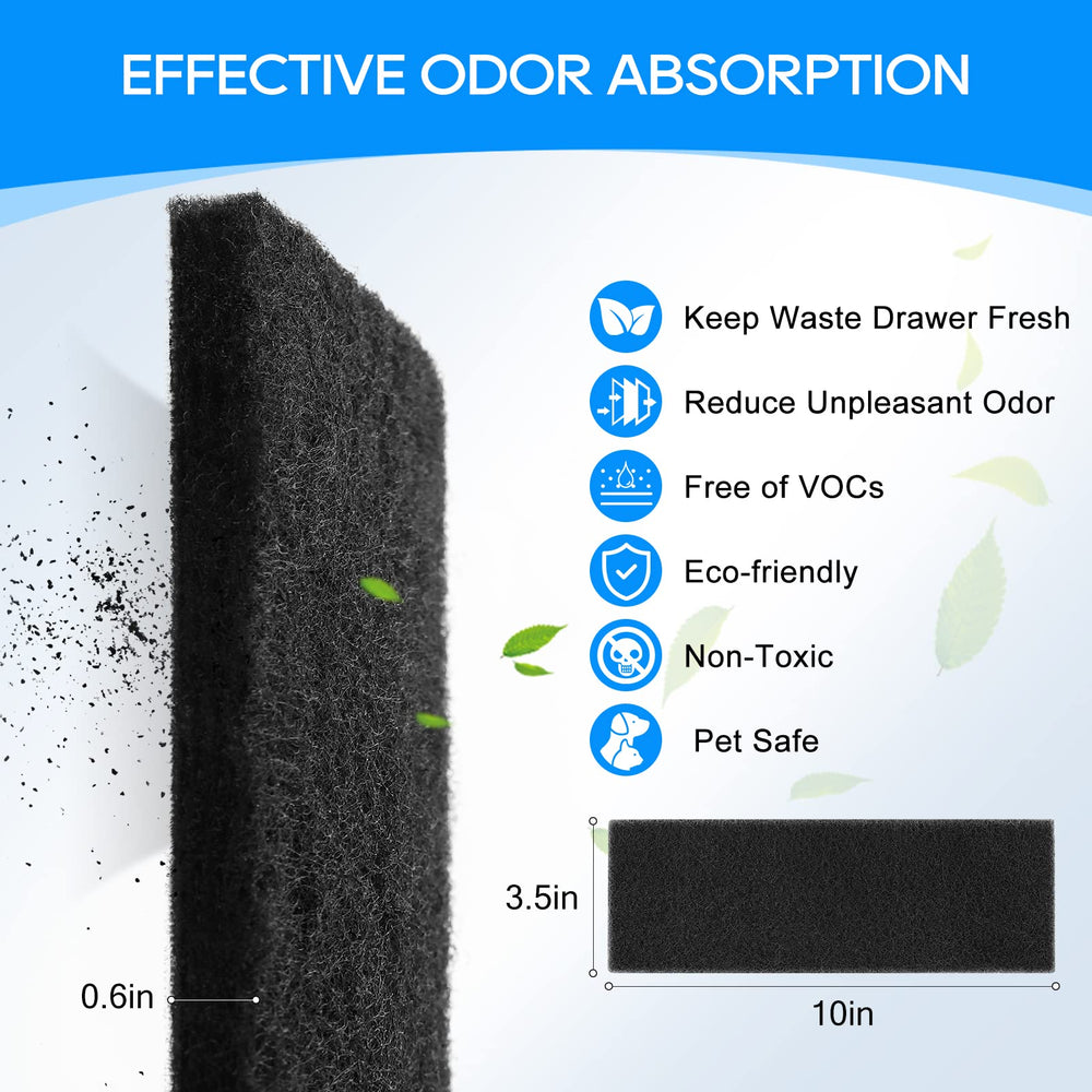 MyfatBOSS filtro carbono doble grosor para Litter-Robot 3: mayor absorción.