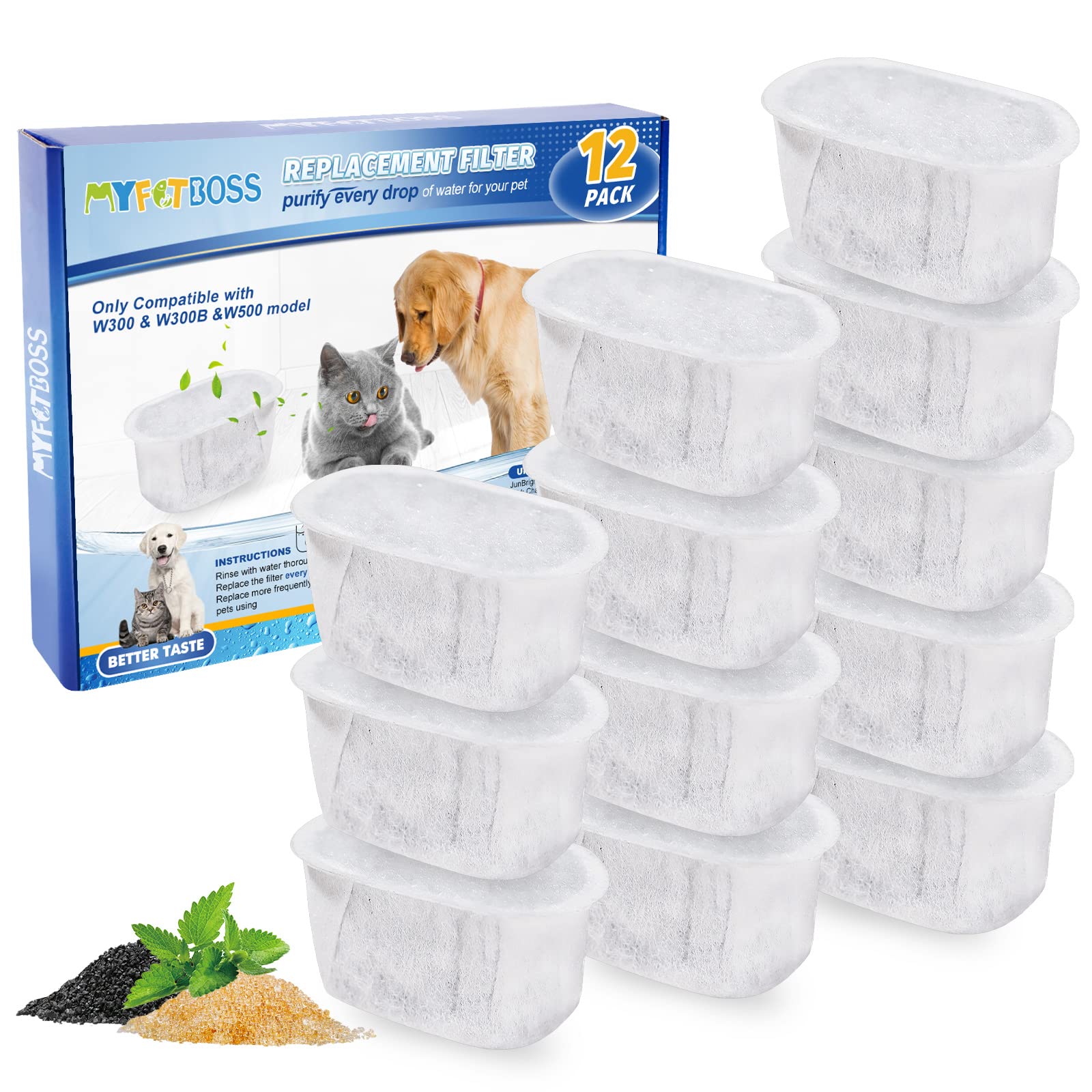 Filtro MyfatBOSS para fontana-gato-w300-w500, mejora la claridad del agua.