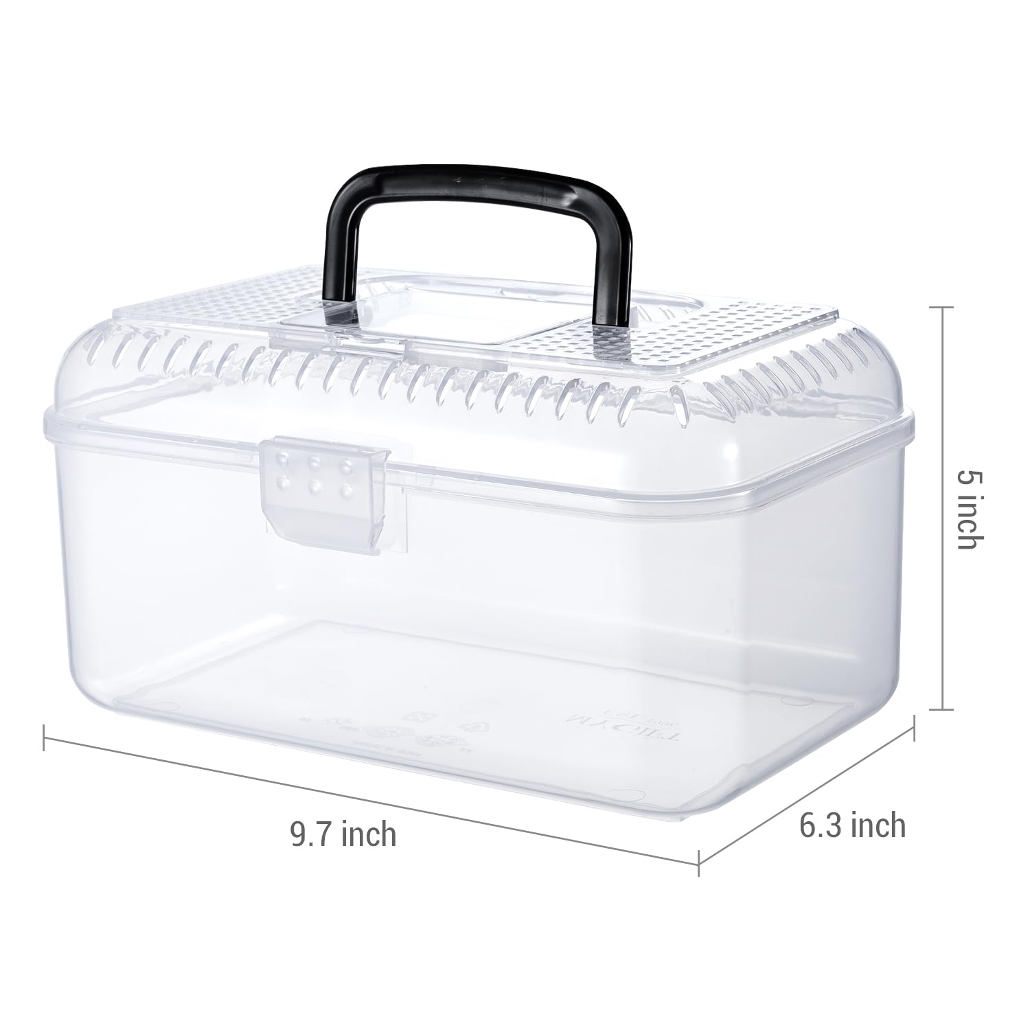 MyGift Reptile Carrier dimensiones 9,5 × 6 pulgadas para espacios compactos.