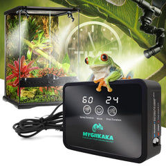 MYGIIKAKA Reptil Mister con boquillas 360° para humidificar terrario de forma uniforme.