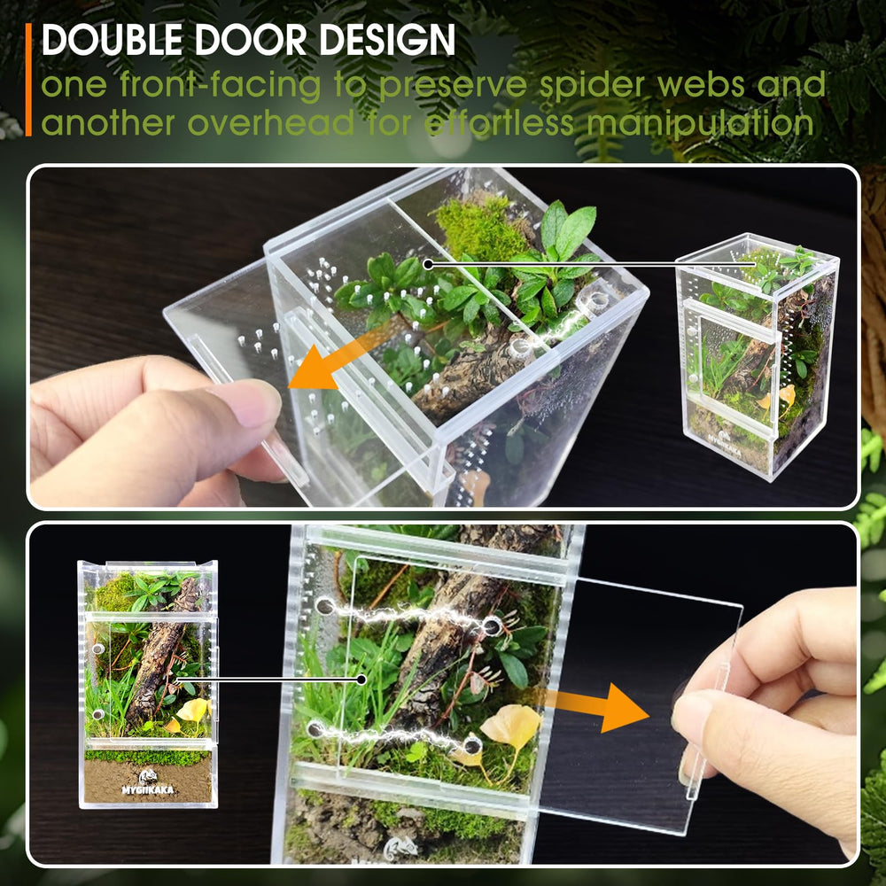 MYGIIKAKA caja-insectos-terrario-acrilico, visibilidad clara para observar pequeños inquilinos.