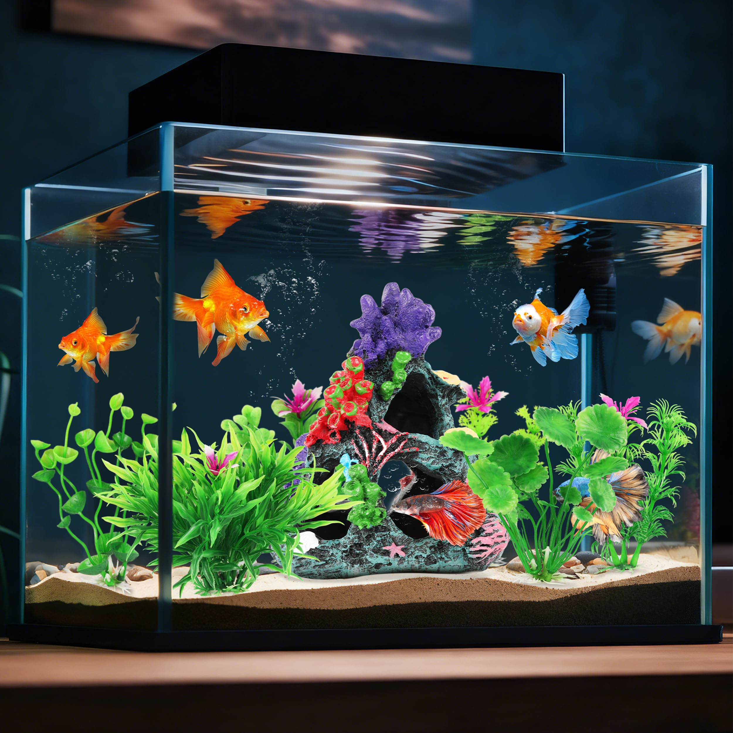 MyLifeUNIT plantas-artificiales-purpuras: color y profundidad visual.