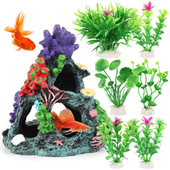 MyLifeUNIT roca-cueva-realista: refugio seguro para peces betta.