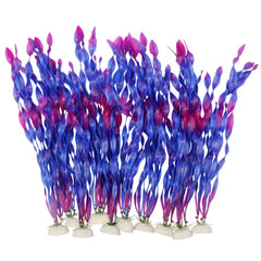 Plantas artificiales MyLifeUNIT para acuario moradas, decorativas y seguras para peces.