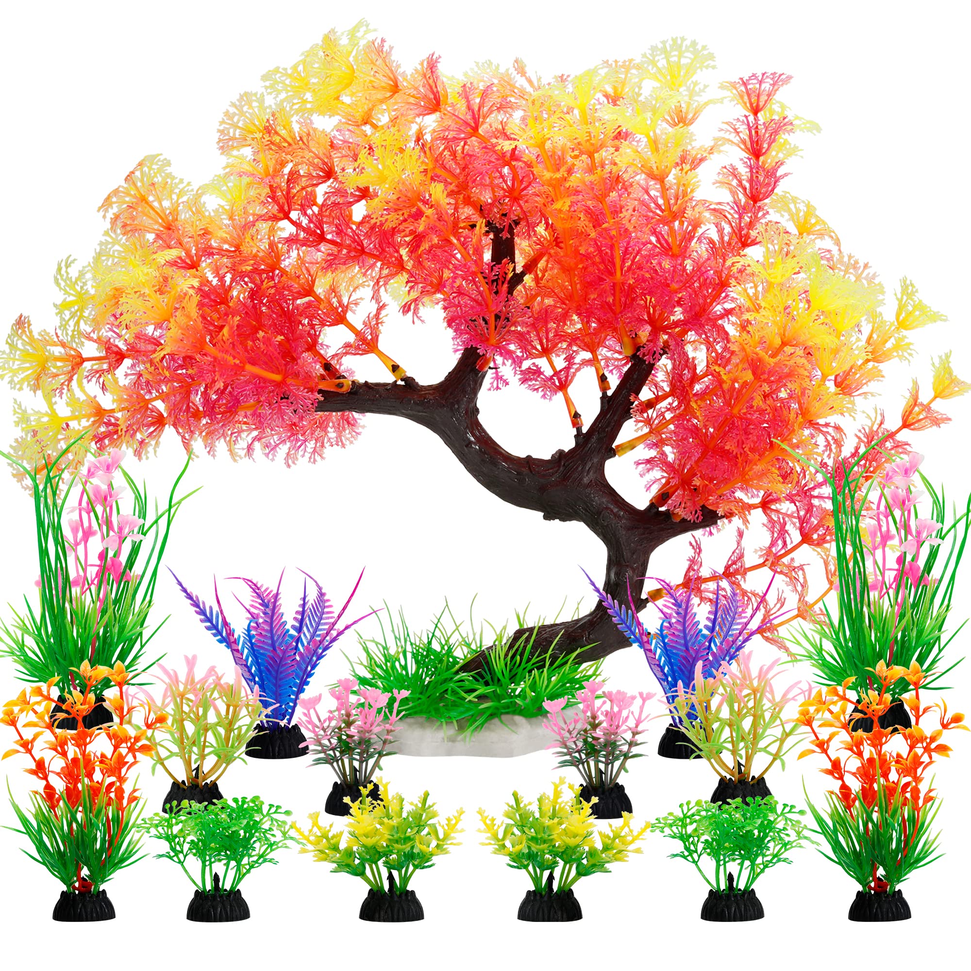 MyLifeUNIT árbol de acuario rosa, pieza central grande para decorar