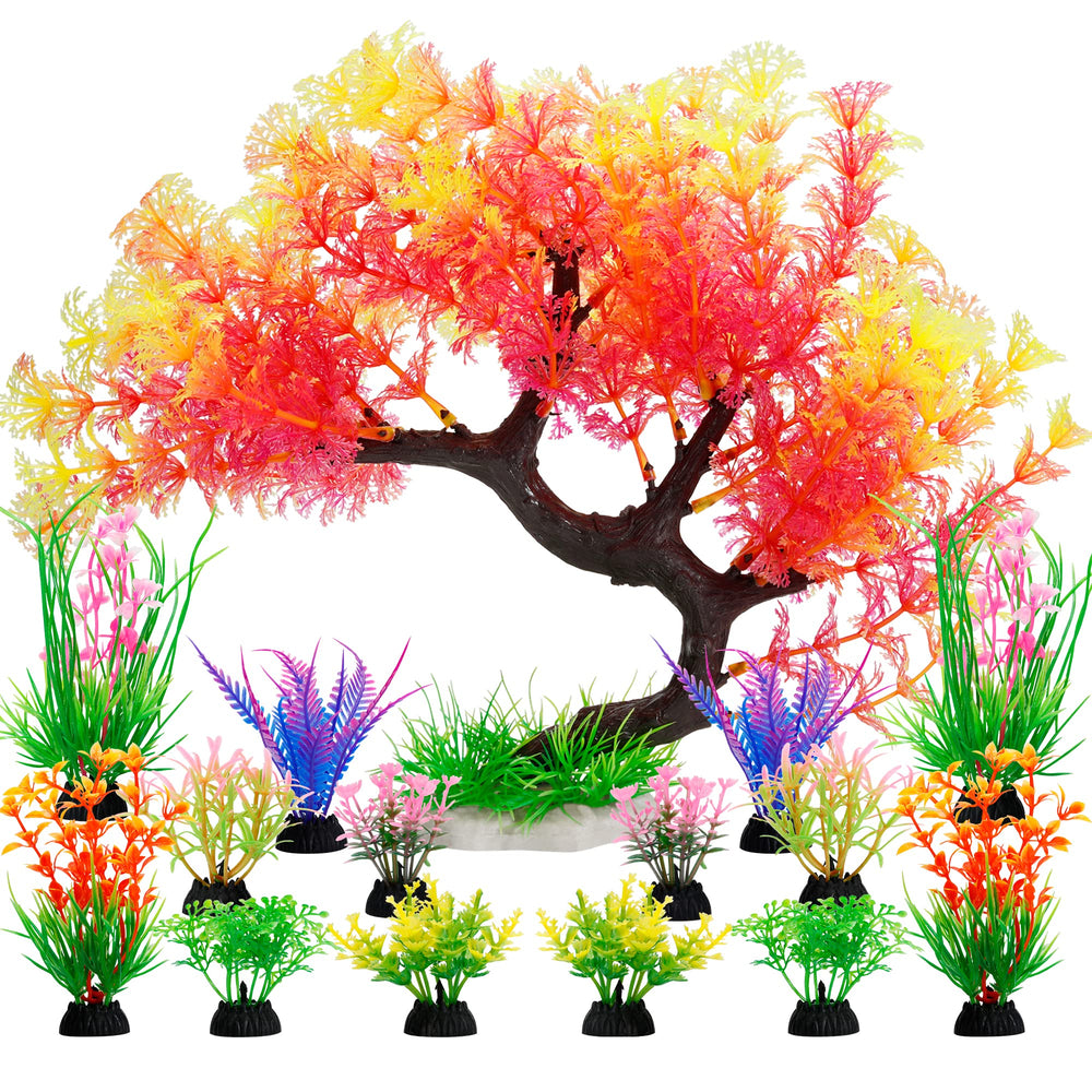 MyLifeUNIT árbol de acuario rosa, pieza central grande para decorar
