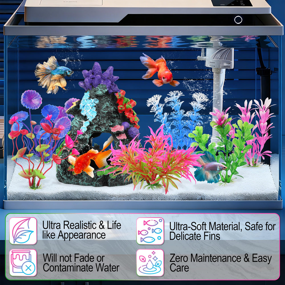 MyLifeUNIT arrecife-coral acuario añade color y textura visual.