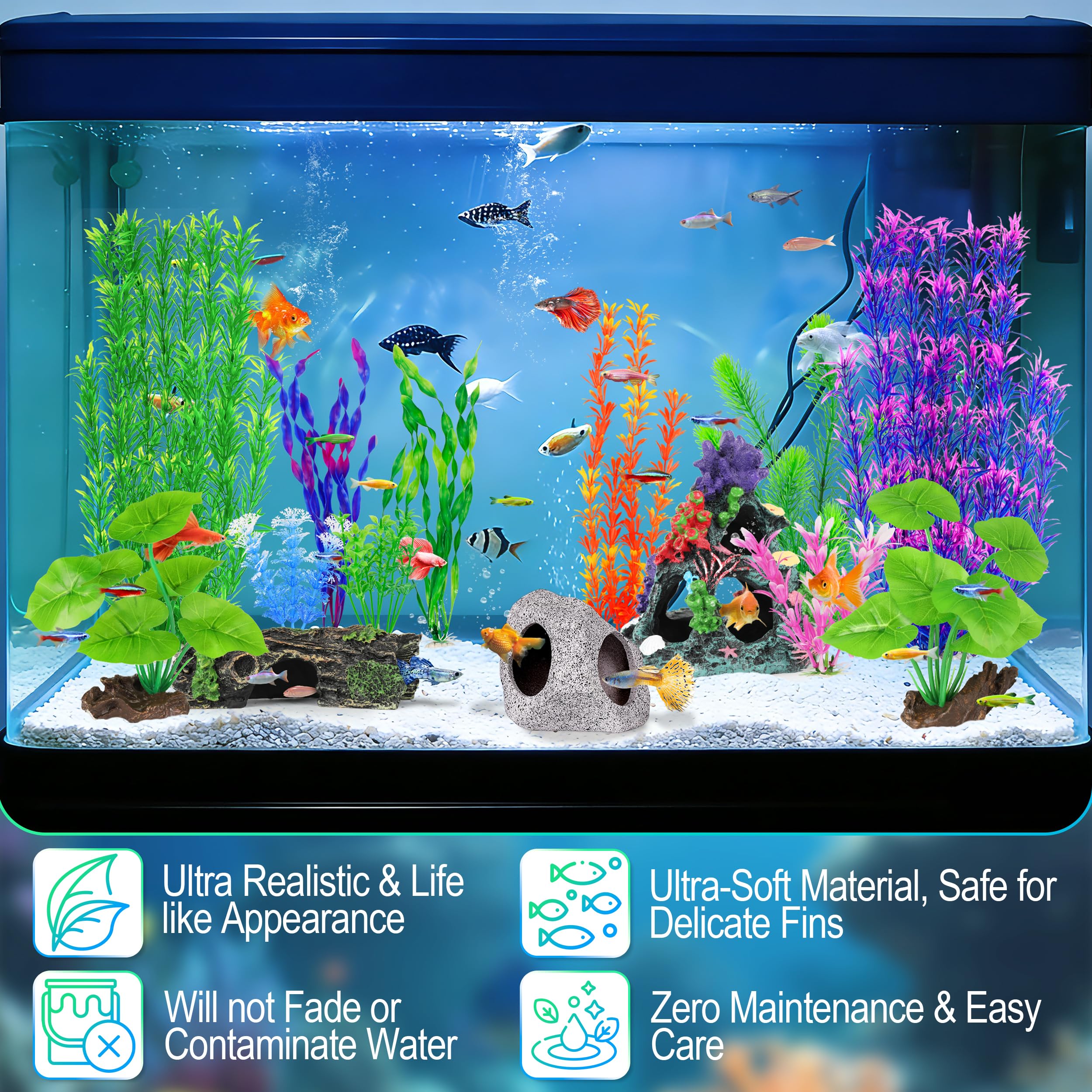 MyLifeUNIT conjunto de tres piezas para acuario, instalación fácil