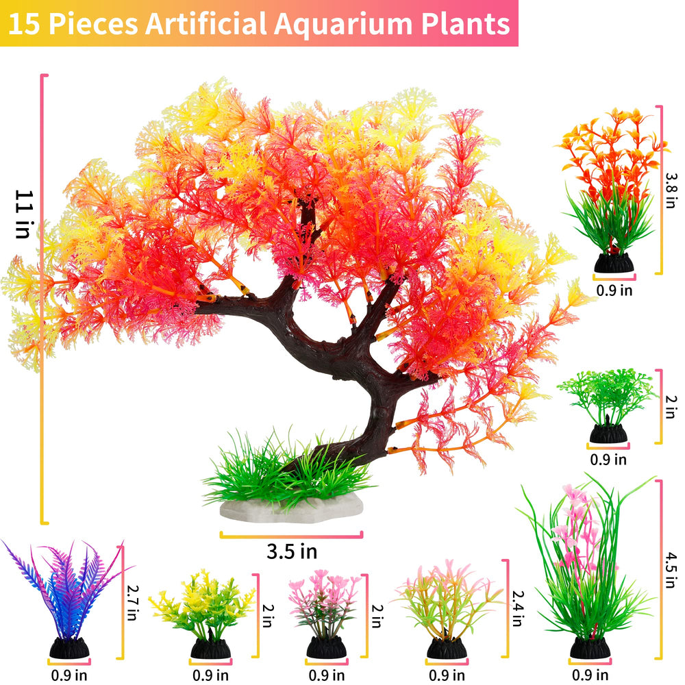 MyLifeUNIT plantas artificiales rosas pequeñas para acuario