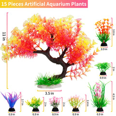 MyLifeUNIT plantas artificiales rosas pequeñas para acuario