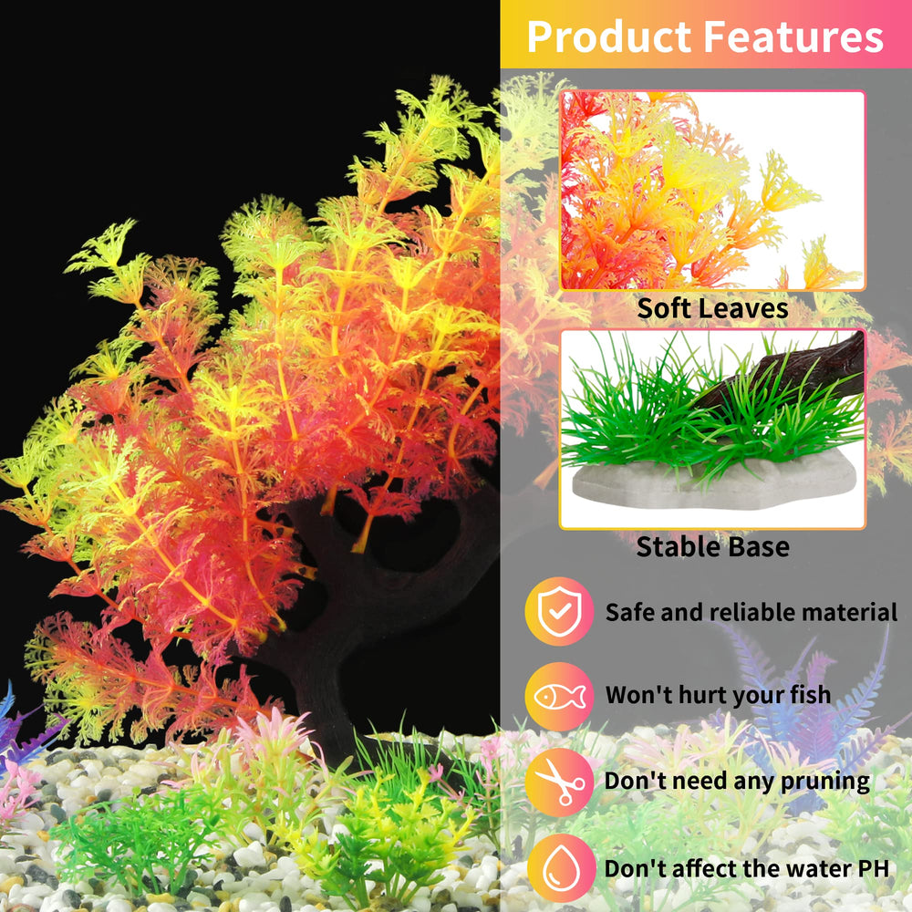 MyLifeUNIT plantas artificiales rosas pequeñas para acuario detalle