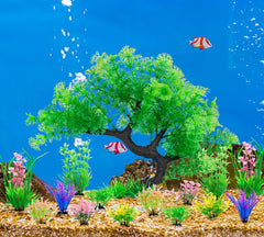 MyLifeUNIT planta artificial acuario pequeña-03: colorido complemento para el paisaje del tanque.
