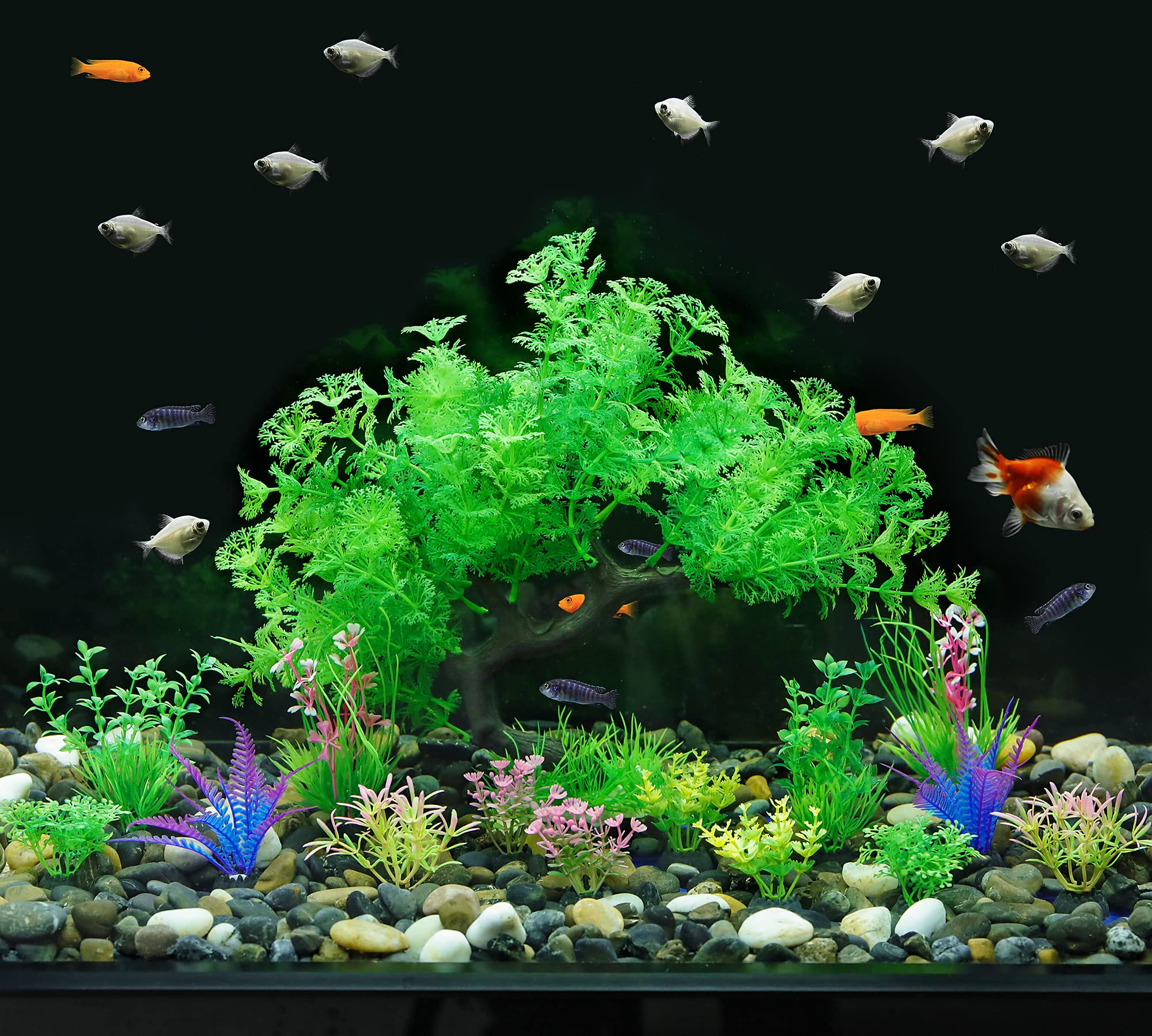 MyLifeUNIT planta artificial acuario pequeña-04: estable fuera del agua para exhibición.