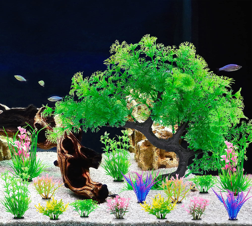 MyLifeUNIT planta artificial acuario pequeña-05: apta para agua dulce y salada.