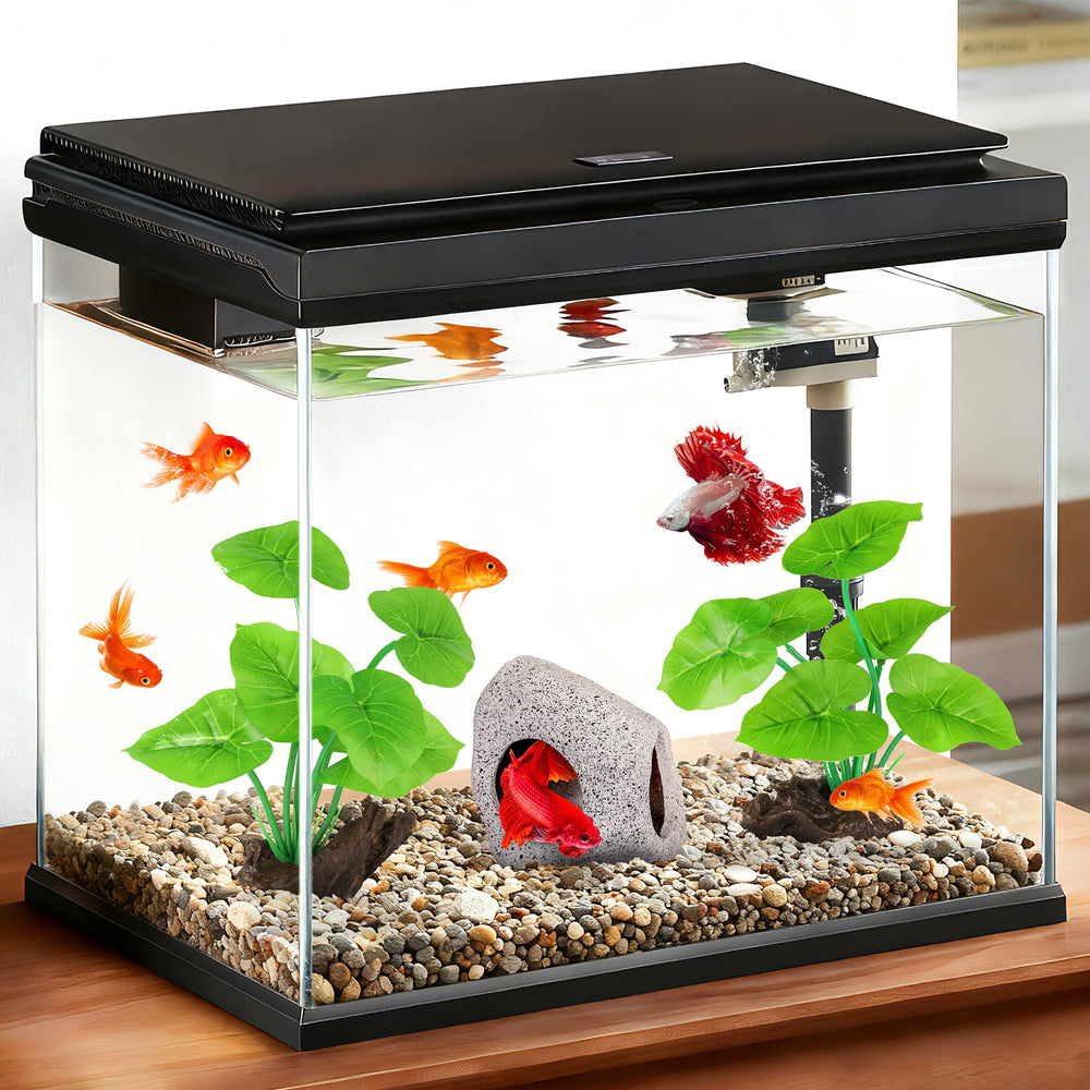 MyLifeUNIT planta de seda verde, toque natural para acuario