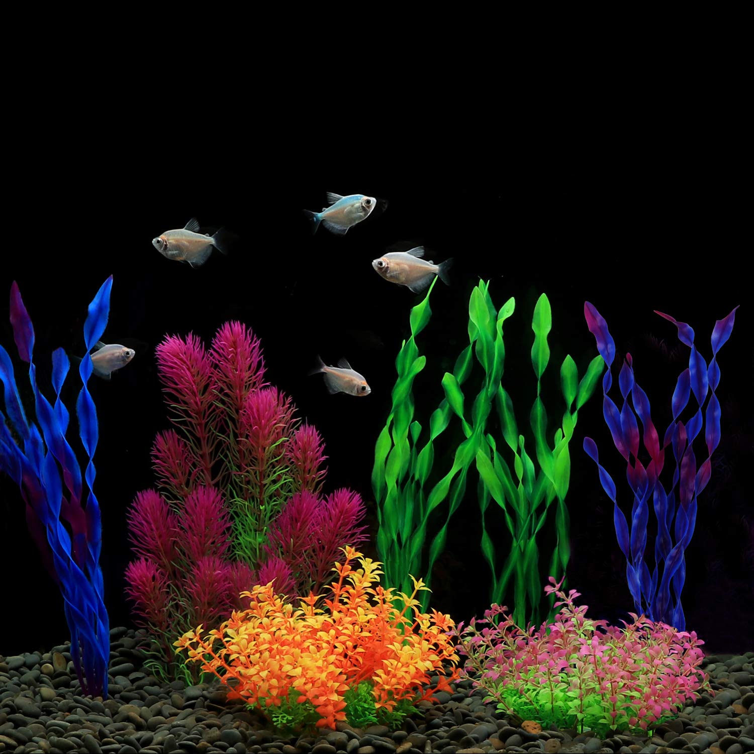 MyLifeUNIT plantas artificiales acuario, alturas de 10 a 32 cm, se adaptan.
