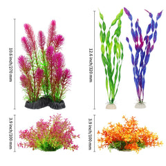MyLifeUNIT plantas artificiales acuario, colores variados, duran mucho sin mantenimiento.
