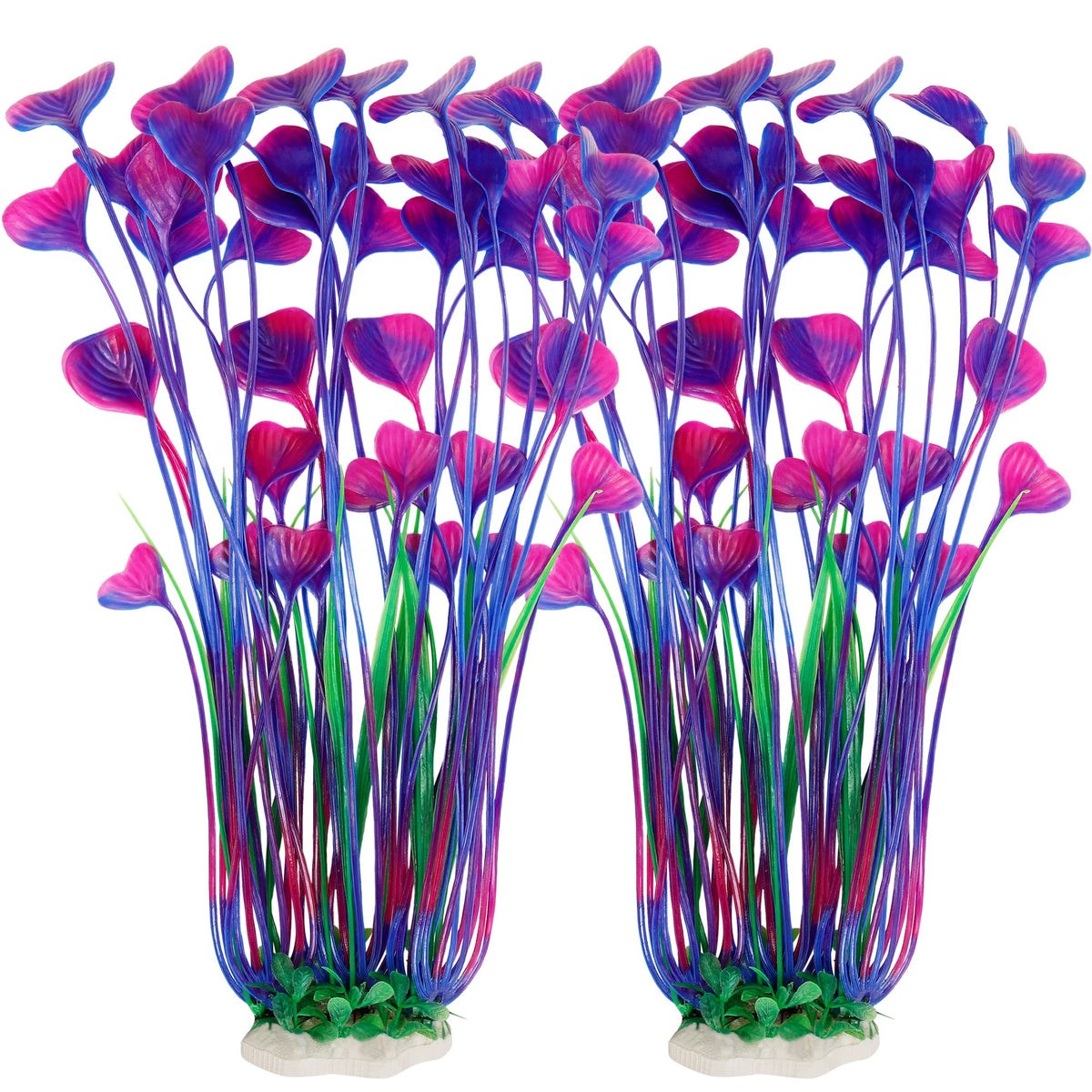 MyLifeUNIT plantas de acuario grandes, conjunto de 2 para decoración.