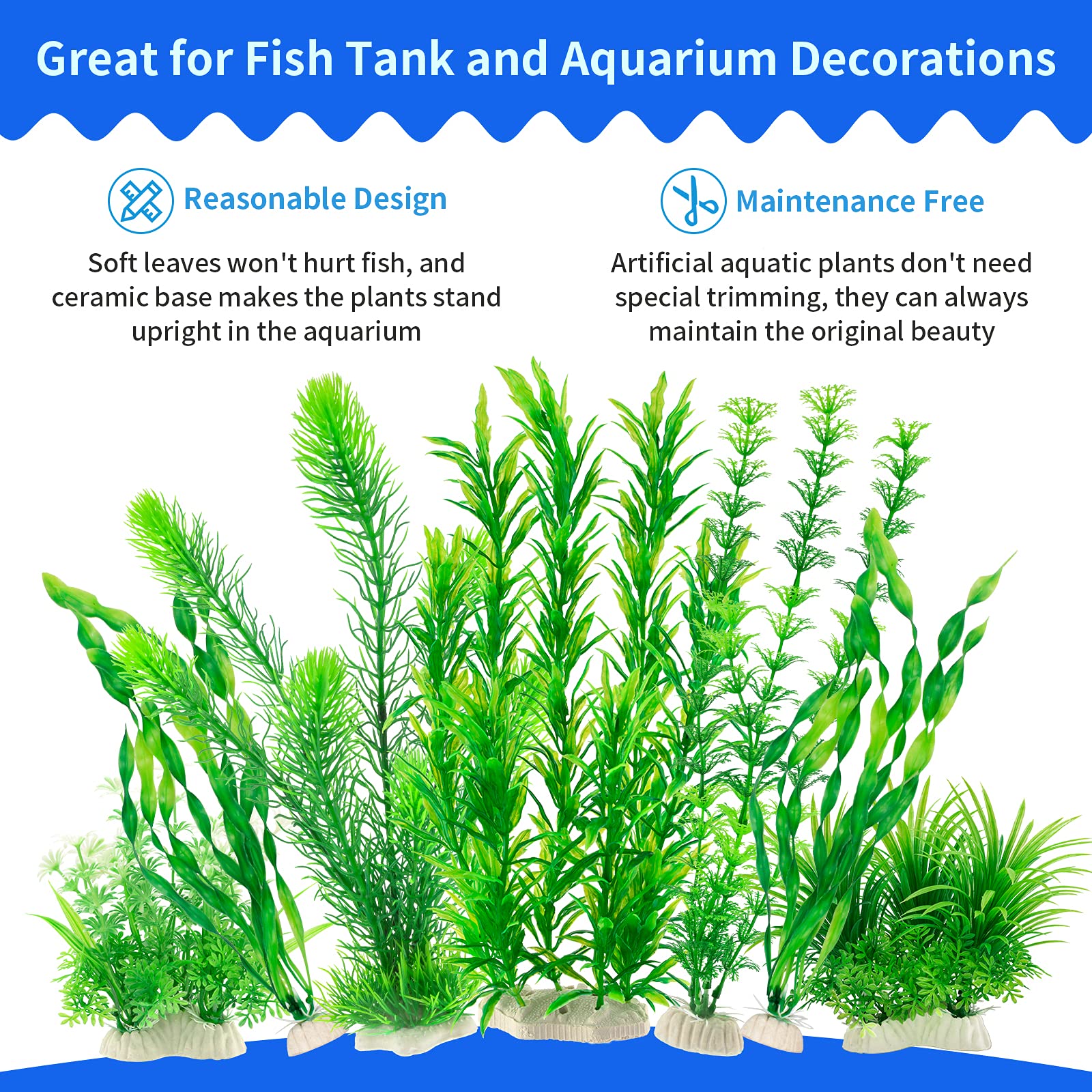 Plantas MyLifeUNIT para acuario: variedad de alturas para un diseño en capas.