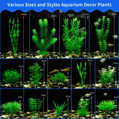 MyLifeUNIT plantas artificiales para acuario con hojas suaves para refugio.