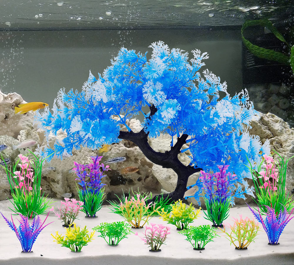 MyLifeUNIT plantas artificiales acuario suaves para refugio.