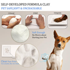 MYPAWLETS arcilla huella perro captura detalle nítido para un recuerdo personalizado.