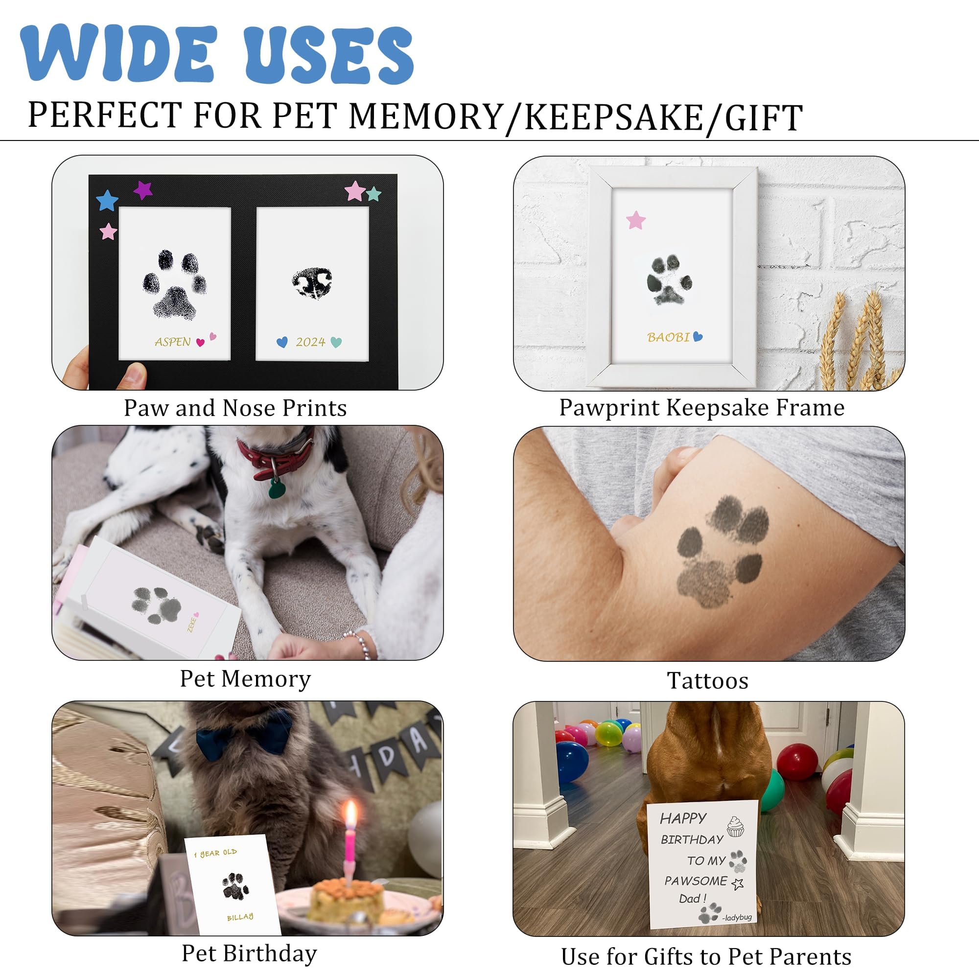 MYPAWLETS impronta de pata en papel para regalos.