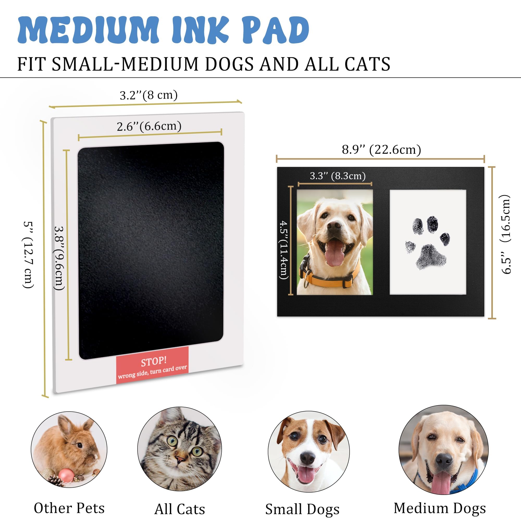 MYPAWLETS marco para exhibir la impronta con facilidad.