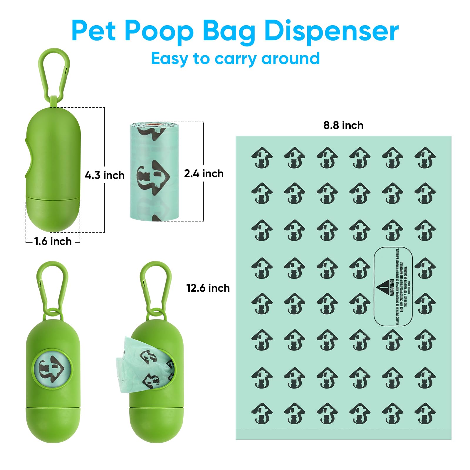 Bolsas para arenero 135 unidades de MYPIN reducen olores y desbordes.