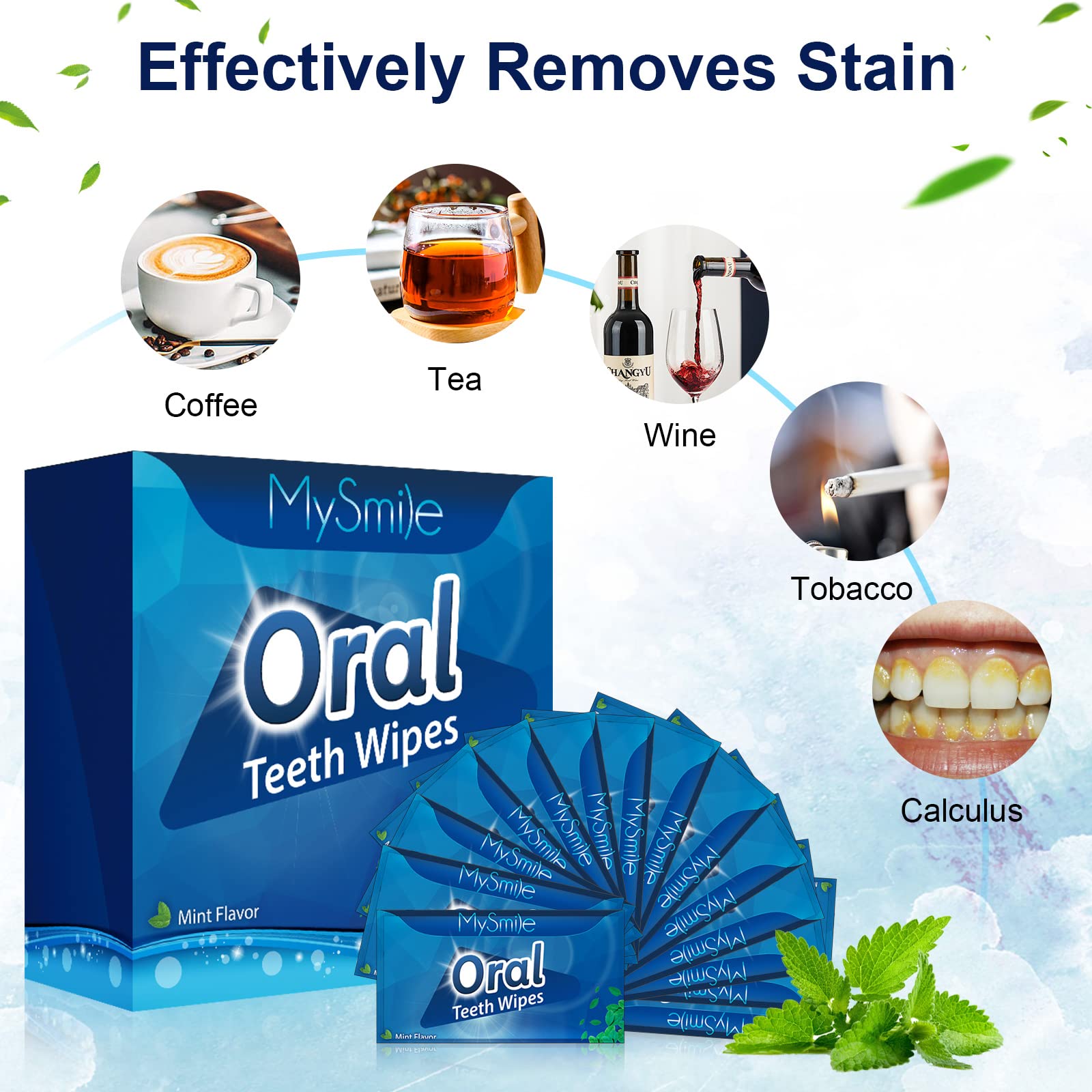 MySmile dedo cepillo dientes desechables, limpieza rápida en movimiento.