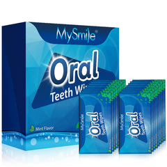 MySmile toallitas dentales dedo, paquete de 100, limpieza rápida sin enjuague.