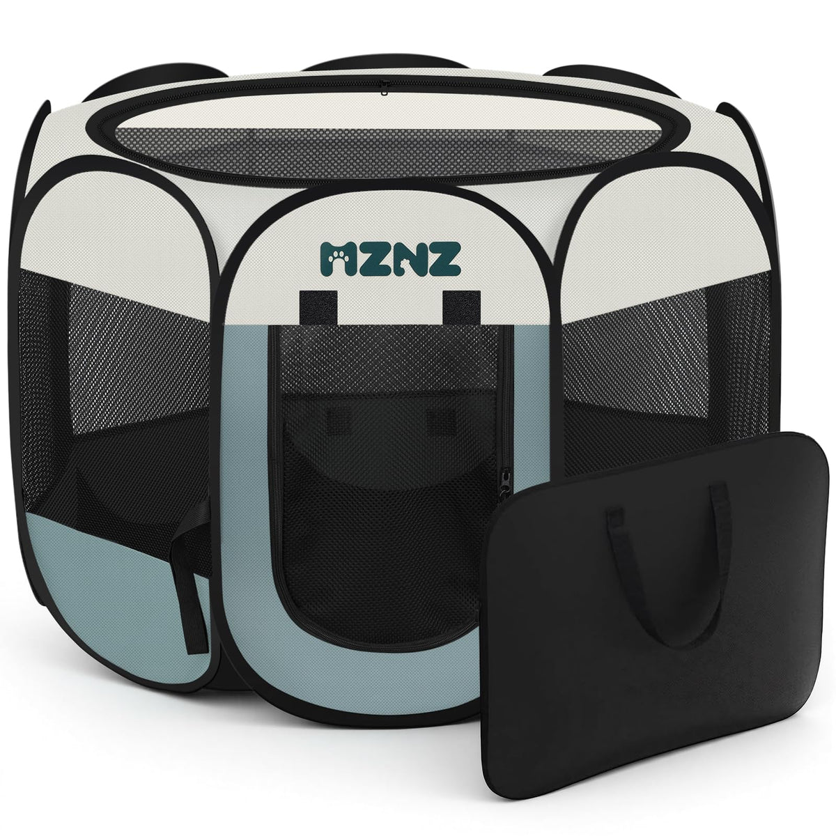 MZNZ jaula de juego plegable para perros y gatos en uso interior.