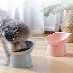 NABOKIO cuenco para gato bigotes amigable azul cuida los bigotes al comer.
