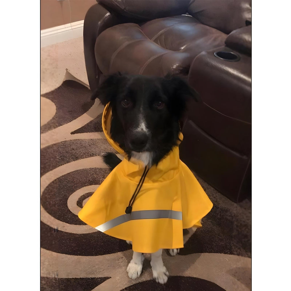 NACOCO capa de lluvia para perro grande, ajuste elástico en piernas mejora sujeción.