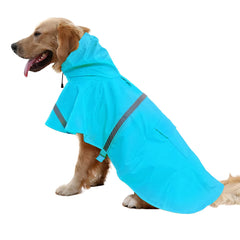 NACOCO capa de lluvia para perros XXL en azul lago, mantiene seco durante paseos