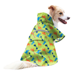 NACOCO impermeable para perros con dinosaurio, mantiene seco y cómodo.