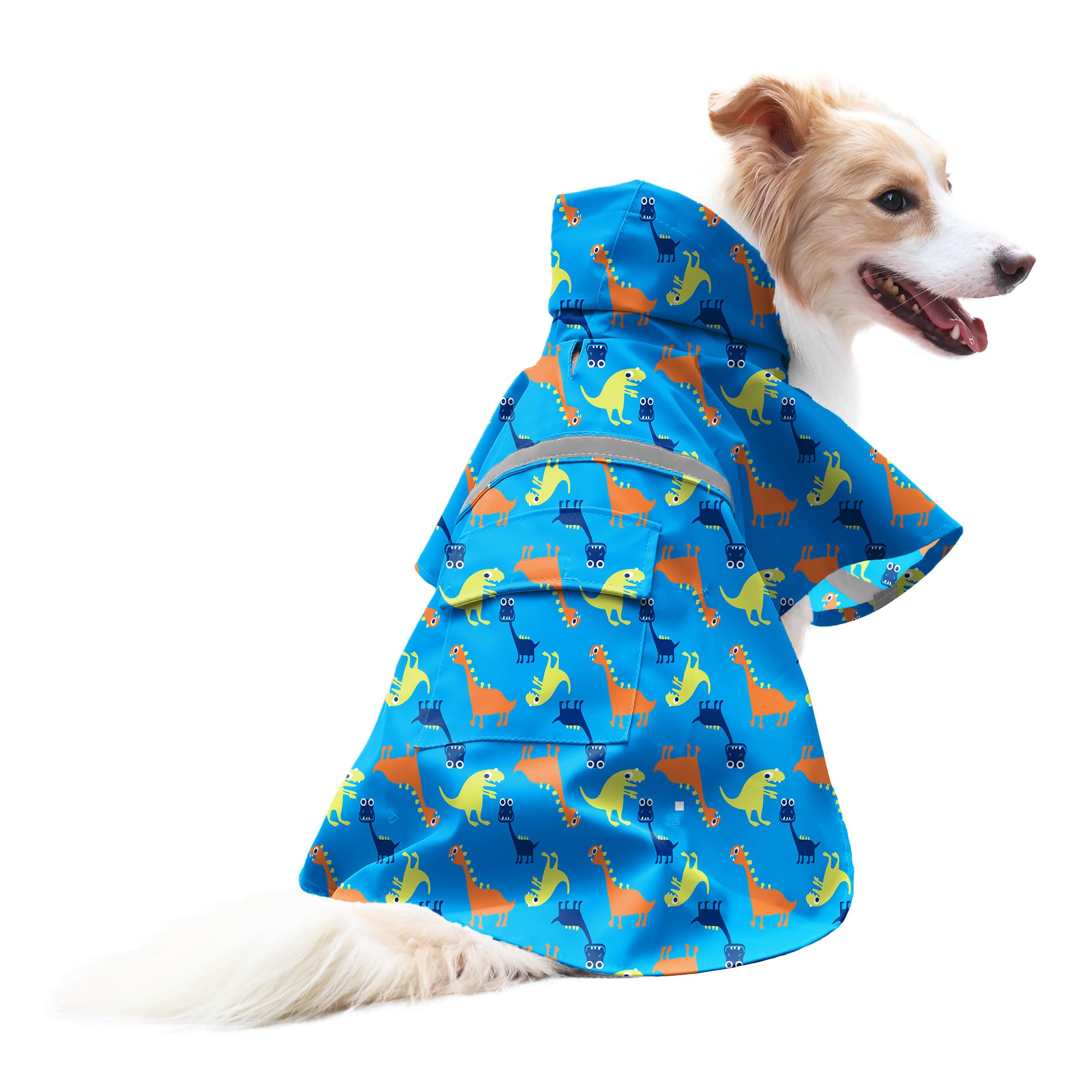 NACOCO impermeable para perros grande, vista frontal, ideal para paseos bajo lluvia.