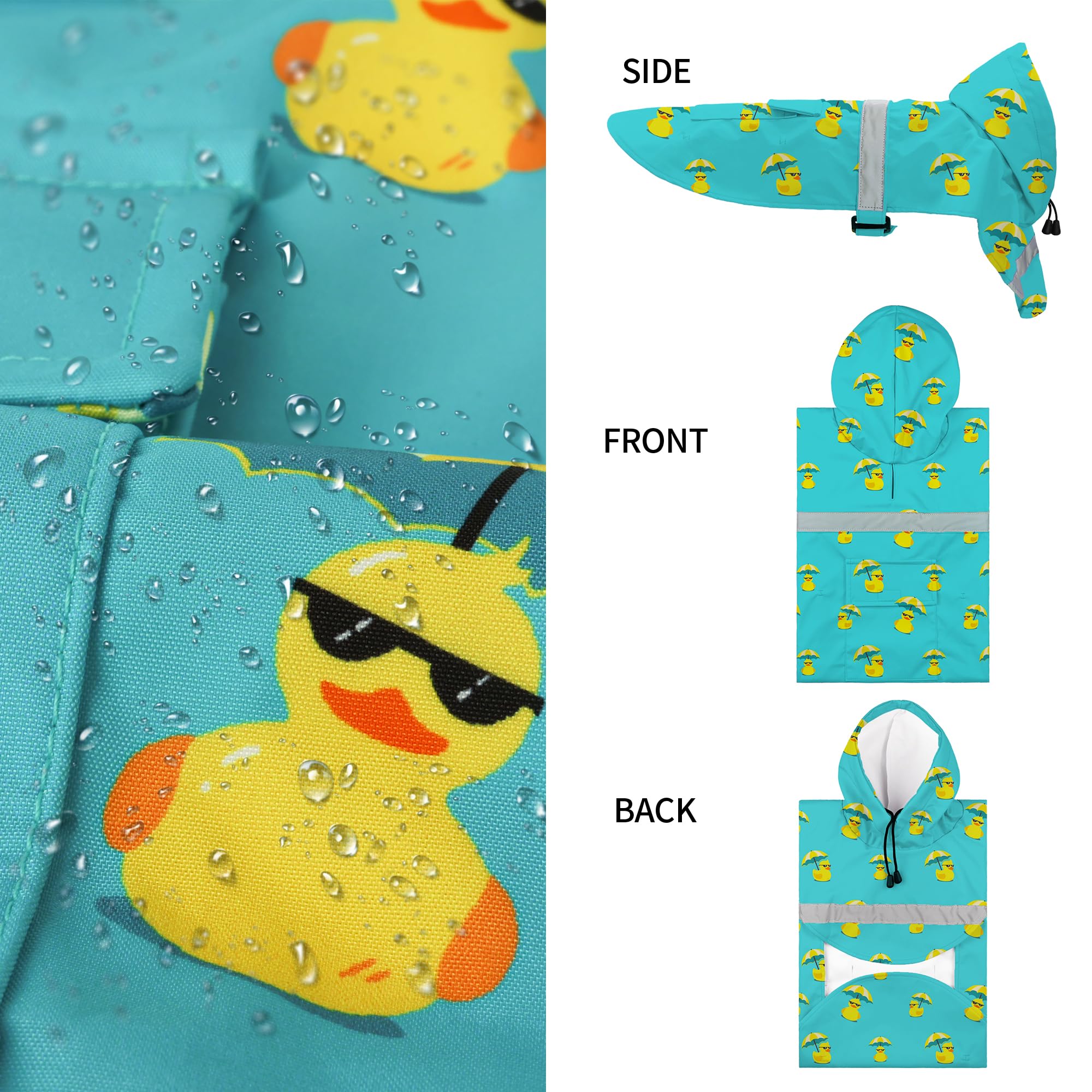 NACOCO poncho de lluvia con unicornio, diseño divertido y cómodo para tu mascota.