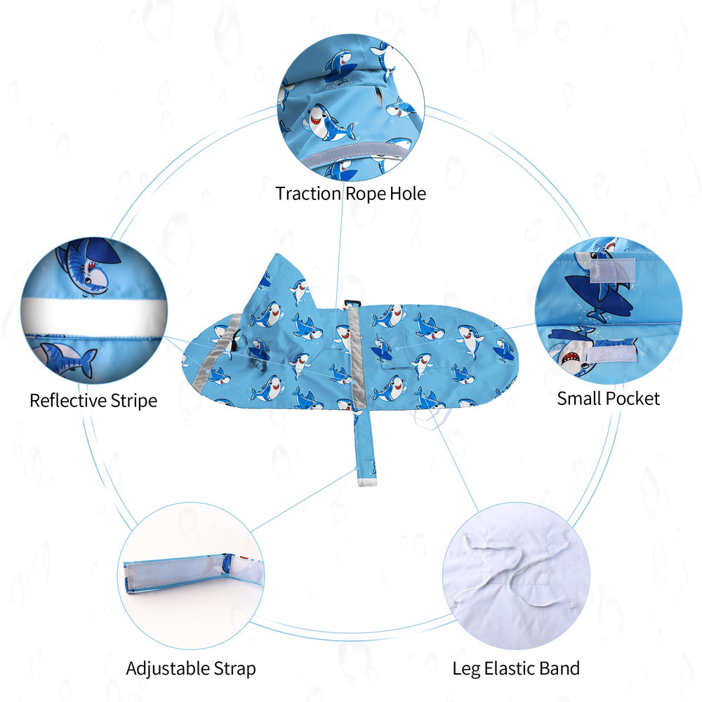 nacoco poncho impermeable con tiras reflectantes, seguridad nocturna