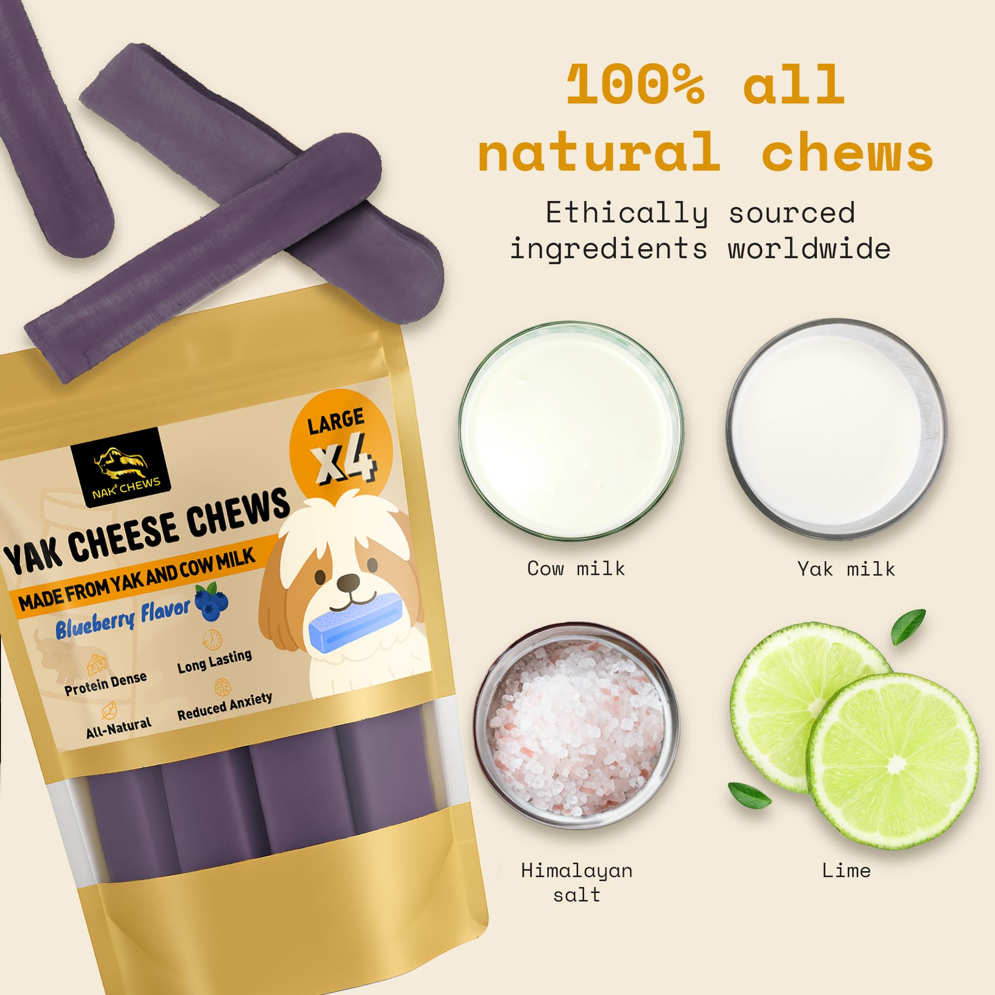 NAK Chews textura duradera, para masticadores moderados y sesiones de juego.