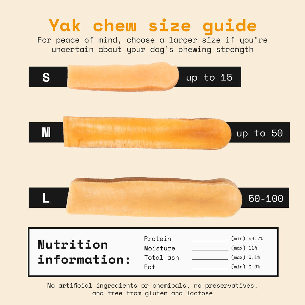 NAK Himalayan Yak Cheese: bolsa reutilizable y 12 masticables para perros pequeños.