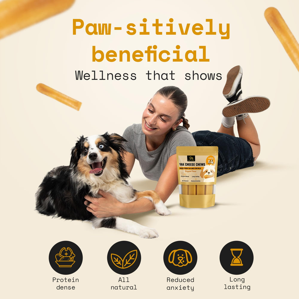 NAK Quesos de Yak Himalayo, rico en proteína y calcio para perros grandes.